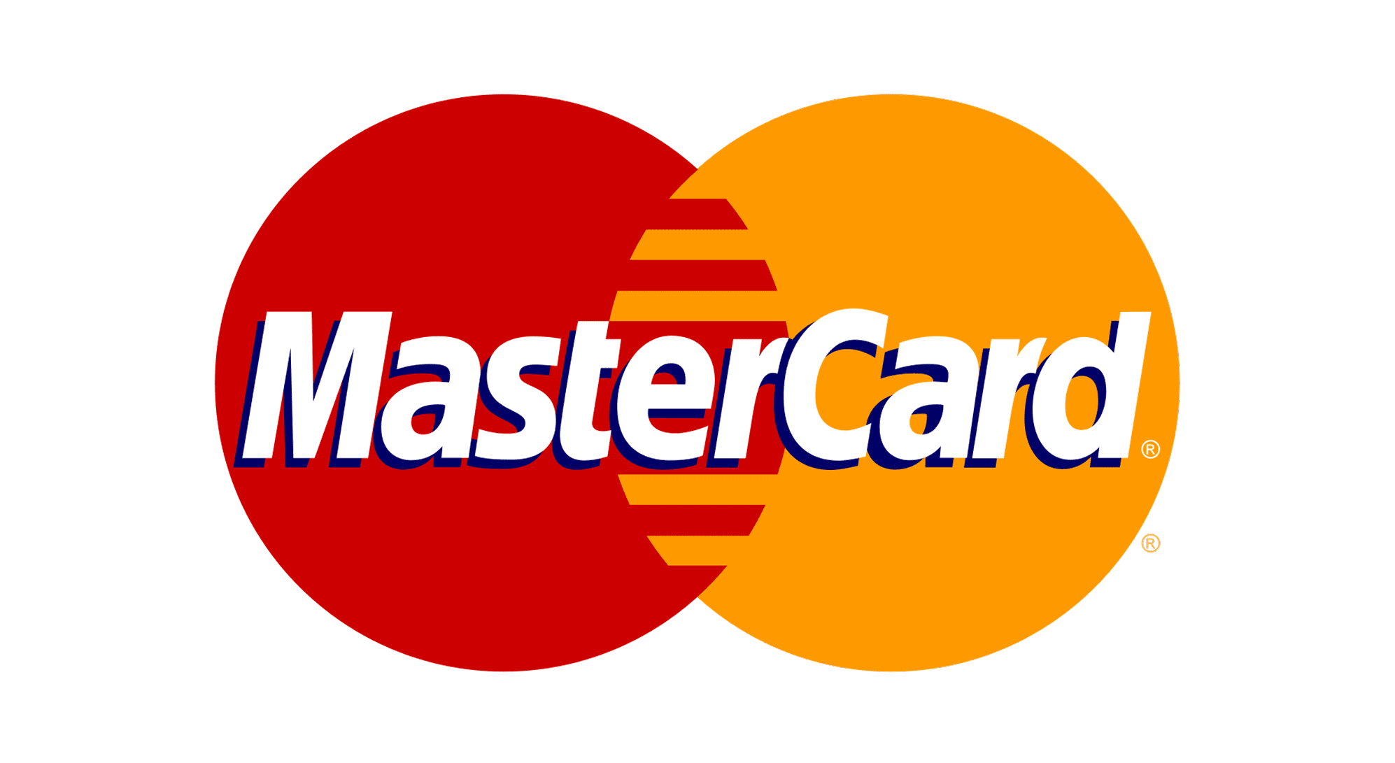 MasterCard logo with overlapping red and orange circles.